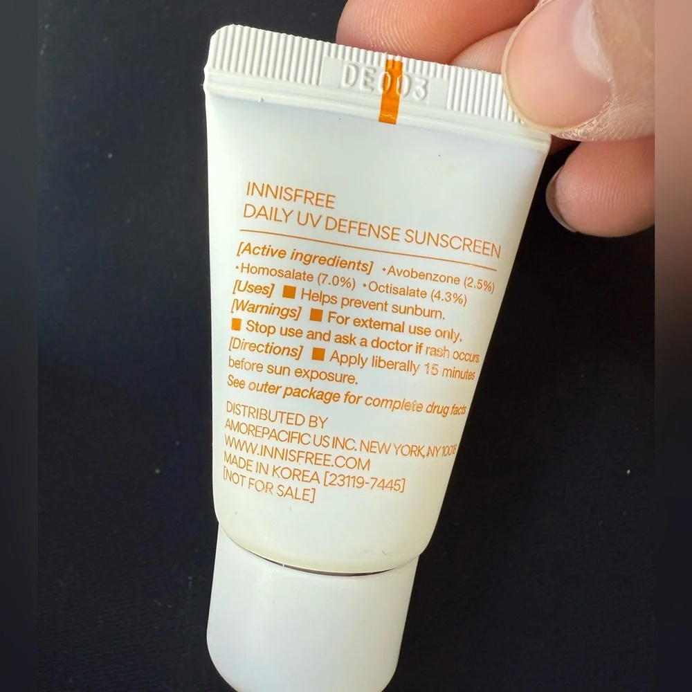 💙 4/$20 Innisfree, Daily UV Defense Invisible Broad Spectrum SPF 36 Sunscreen